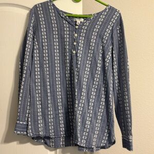 Croft & Barrow “Denim” Long sleeve Blouse